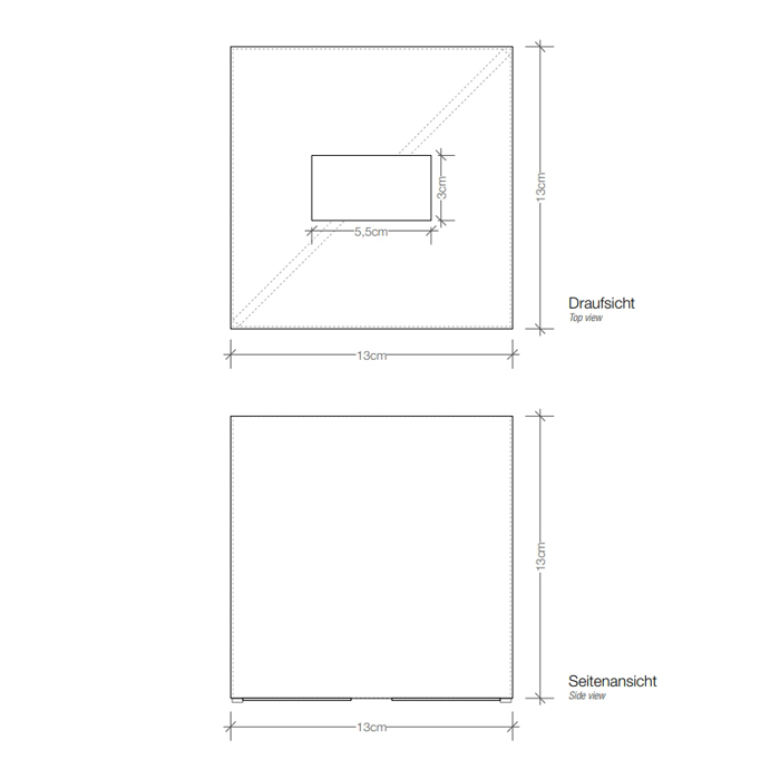 Decor Walther Cube KB 83 Диспенсер для салфеток 13.3x13.3x13.5см, настольный, цвет: никель сатинированный