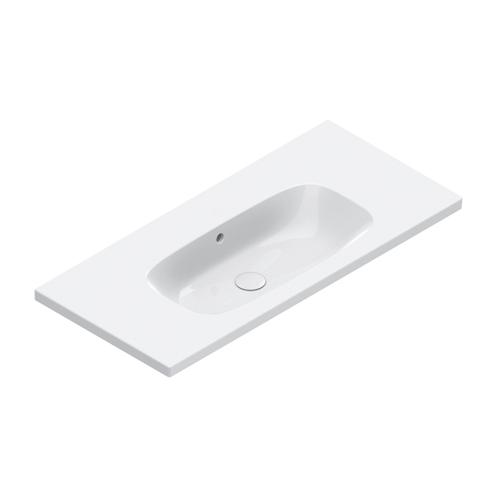 Catalano Alvea Раковина 100х46см., подвесная или на мебель, без отв., цвет: белый глянцевый