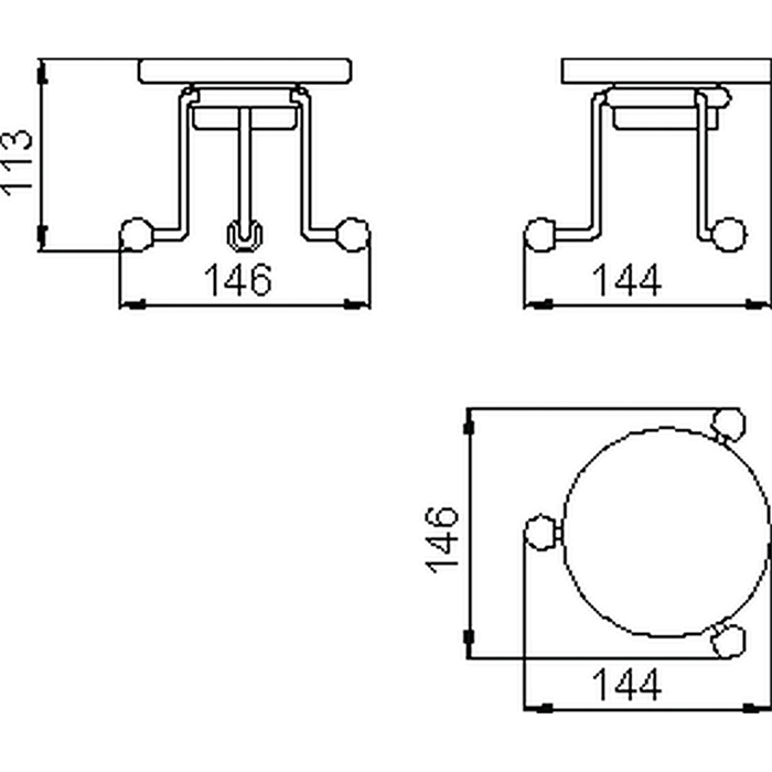 CISAL Arcana Мыльница настольная керамическая, цвет: белый/золото