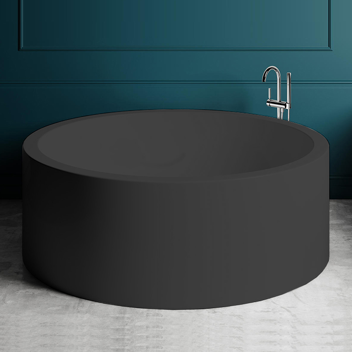 Salini Isola Ванна отдельностоящая 200x200x71 cм со встроенным сливом-переливом, каркасом, цвет: Ral9011 