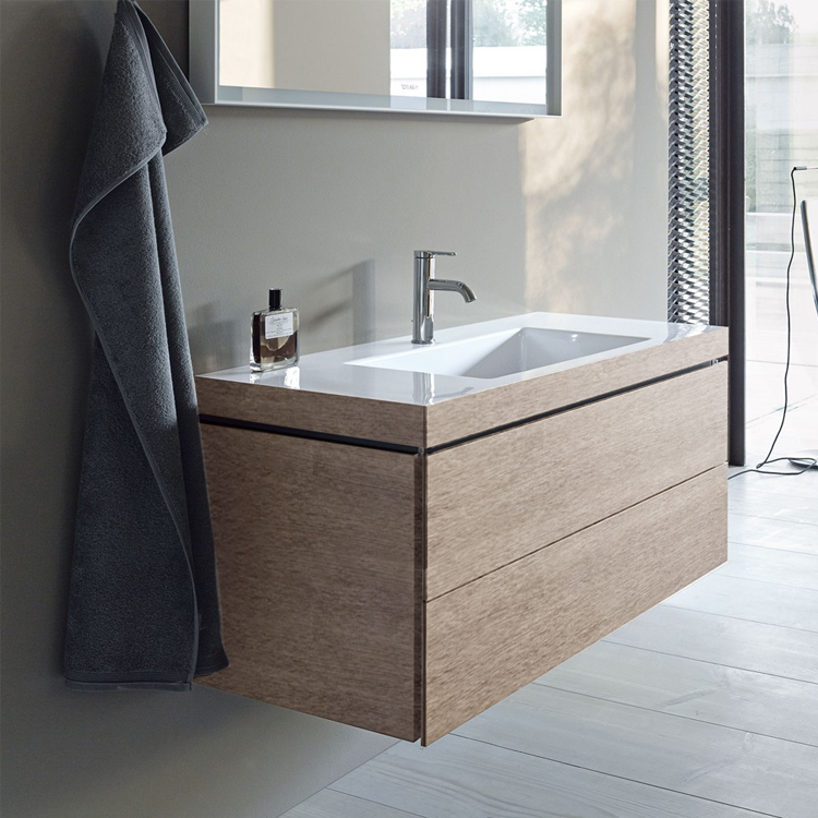 DURAVIT L-Cube Тумба с раковиной 80х55см., фронтом, подвесная, цвет: Дуб кашемир