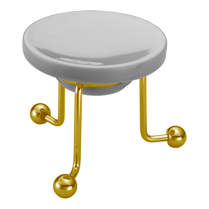 CISAL Arcana Мыльница настольная керамическая, цвет: белый/золото