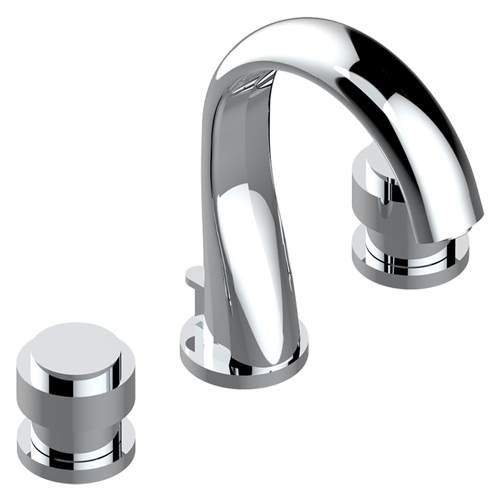  THG Diplomate Smooth Rings Смеситель для раковины на 3 отверстия, с донным клапаном, цвет: хром