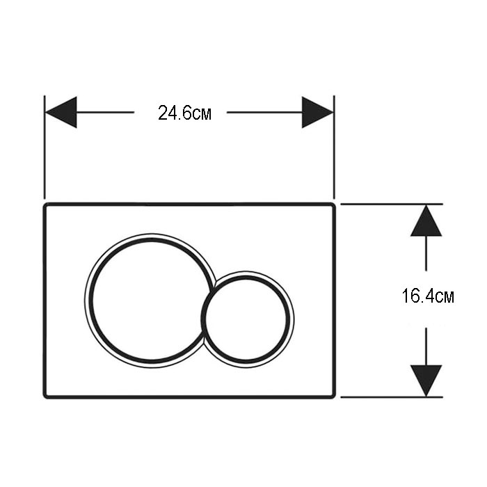 Geberit Sigma01 Клавиша для двойного смыва, круглая: Матовый хром