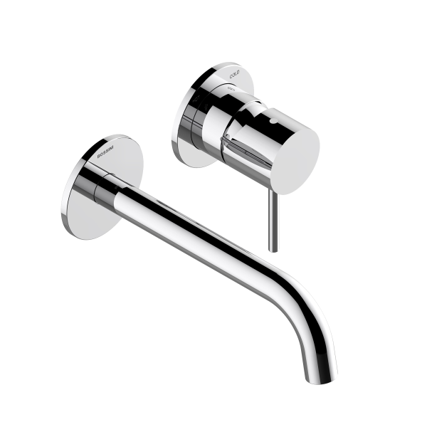 Bossini Teo Line Смеситель встраиваемый для раковины, излив 18,5 см, цвет: хром 