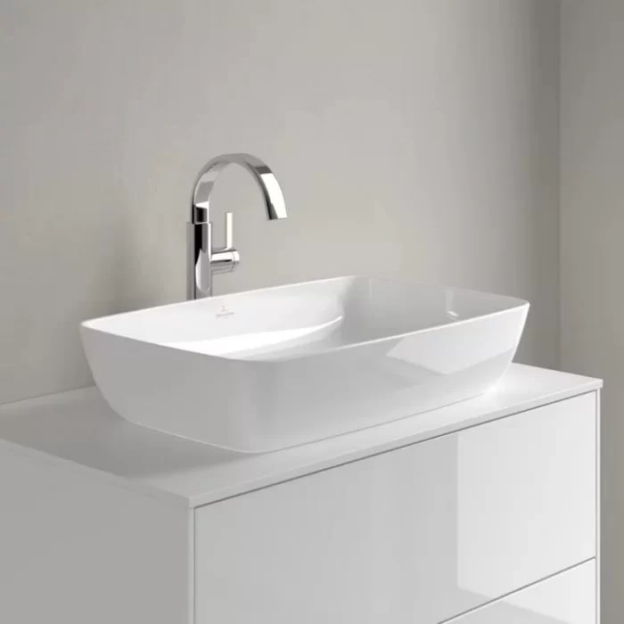 Villeroy&Boch Artis Раковина 58х38.5х12.5см., накладная, без отв., без перелива, TitanCeram, цвет: альпийский белый
