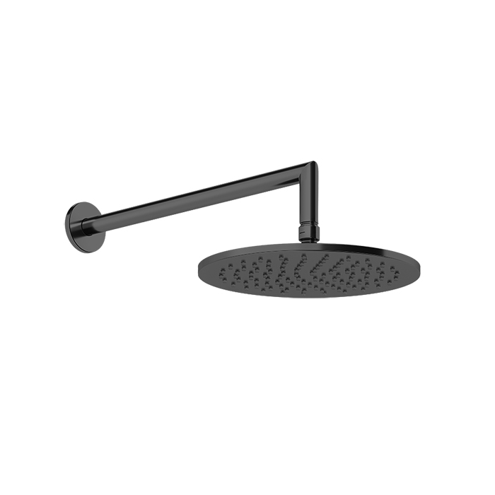 GESSI Верхний душ Ø250 мм., с настенным держателем 348 мм., цвет Black Metal Brushed PVD