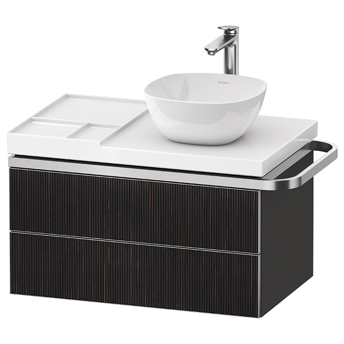 Duravit Aurena Тумба подвесная под раковину 78.4x80.2x49.2см, цвет: графит матовый/шпон черное дерево 