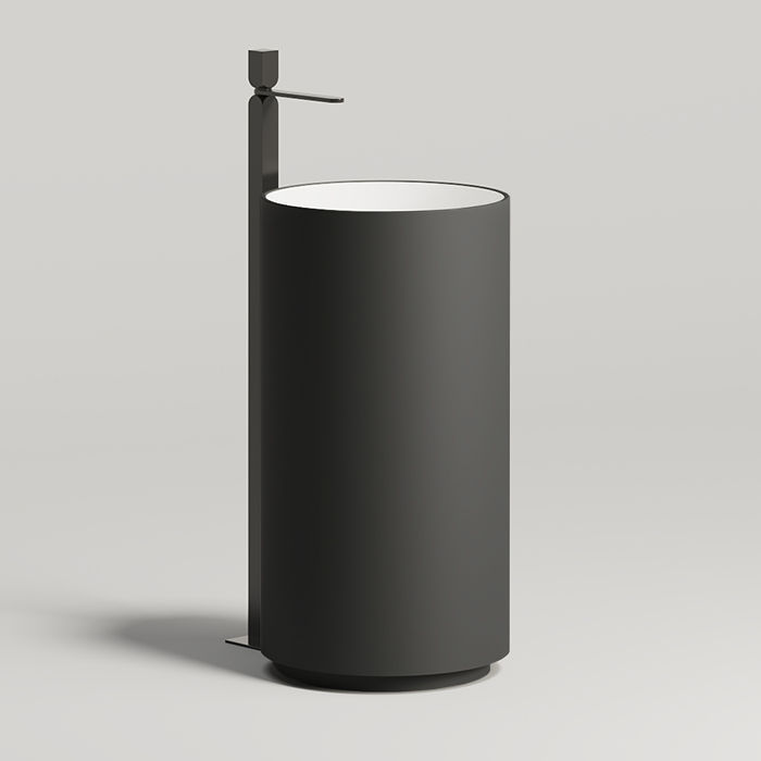 Salini Armonia Раковина напольная 45х45х85см, без отв. под смес, без перелива, материал: S-Stone, цвет: RAL9011