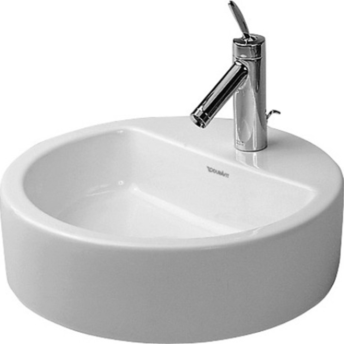 Duravit Раковина 48см, 1 отв., с переливом, цвет: белый