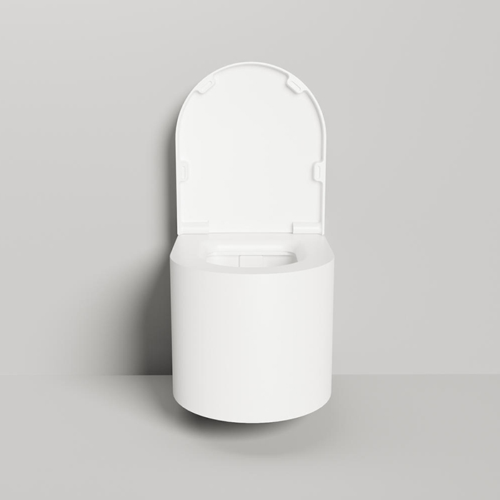 Salini Gemelli Унитаз подвесной 53х41х42см, материал S-Stone, внутри керамика, крышка микролифт, цвет: белый