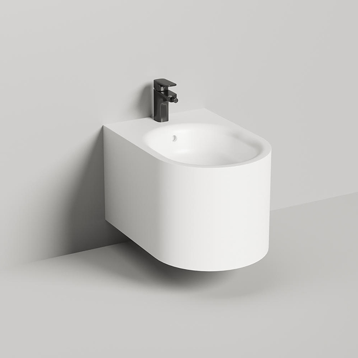 Salini Gemelli Биде подвесное 53х41х30см, материал S-Stone, цвет: белый матовый