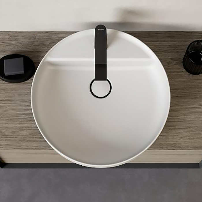 Duravit Vitrium Раковина 46см., накладная, 1 отв., круглая, без перелива, цвет: белый матовый