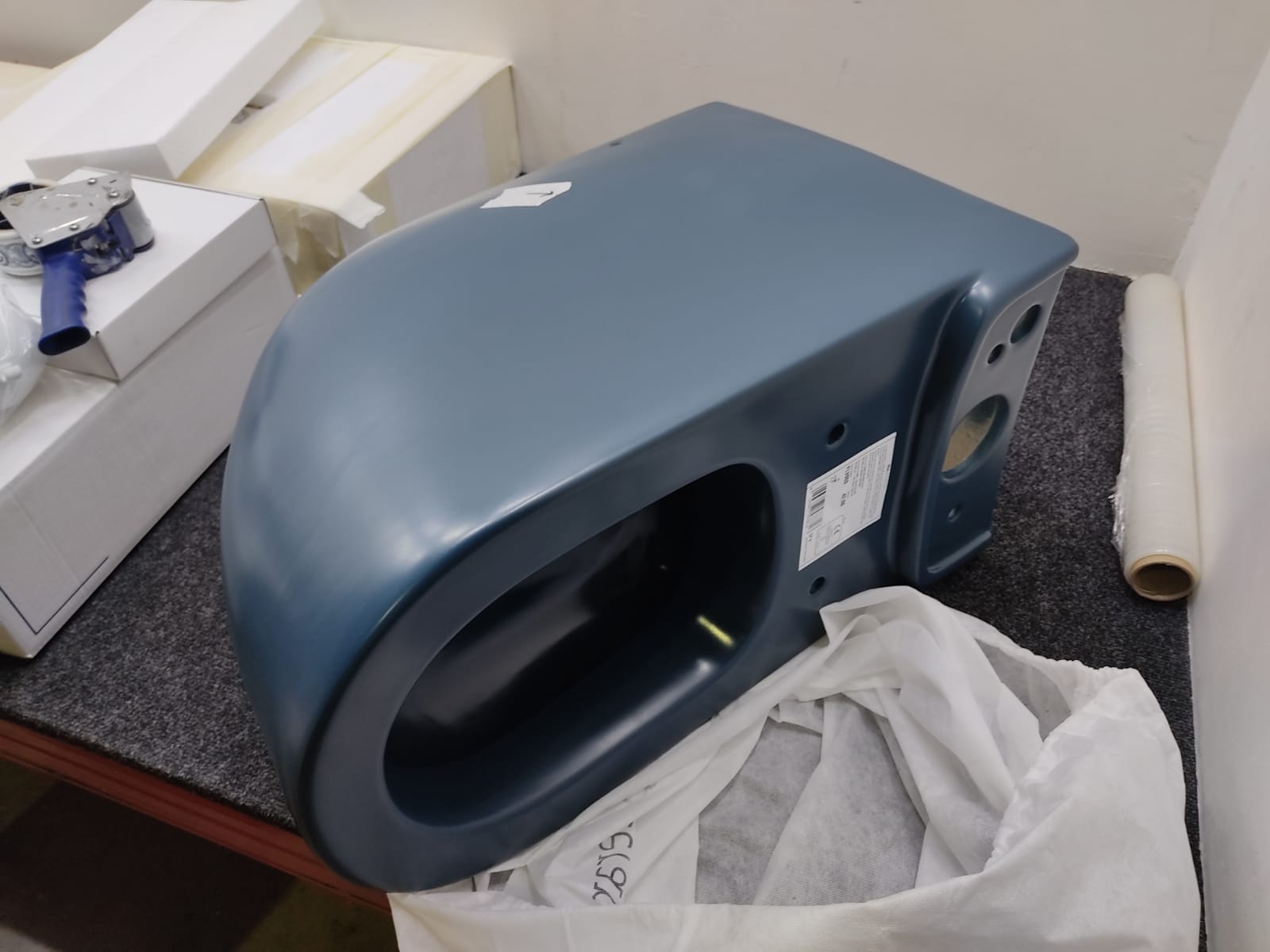 Artceram FILE 2.0  Унитаз моноблок 37х67см, слив универсальный, цвет: green petrolio (Уценен-отличие оттенка унитаза с бачком)