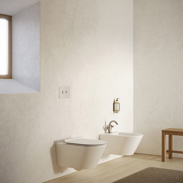 Catalano Zero Унитаз подвесной 55х35см, безободковый, смыв Tornado, покрытие Twinglaze+, цвет белый  матовый