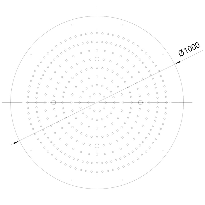 BOSSINI DREAM-XL OK Верхний душ Ø 1000 мм, цвет: хром