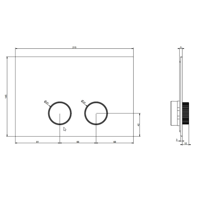 Gessi Ingranaggio Клавиши смыва Tece (TeceProfil, TeceBox)., цвет: Copper PVD