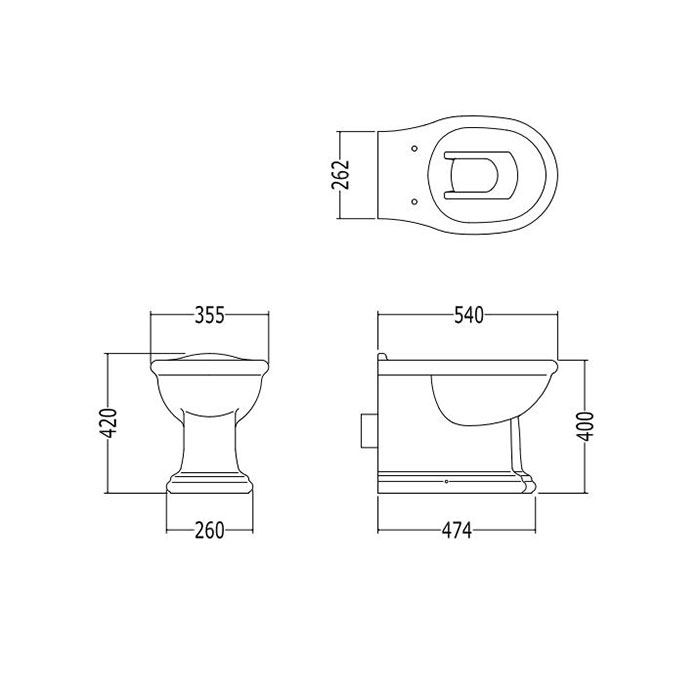 Devon&Devon New Etoile, Унитаз напольный 54х35.5см, цвет: белый