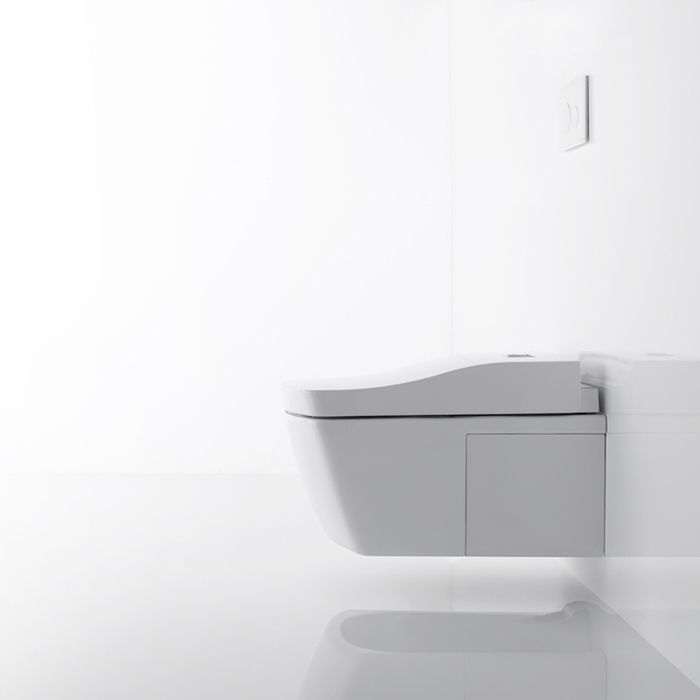 TOTO Neorest EW Унитаз подвесной 42.3x66.6x41см, безободковый, CeFiONtect, Tornado Flush цвет: белый с сиденьем WASHLET