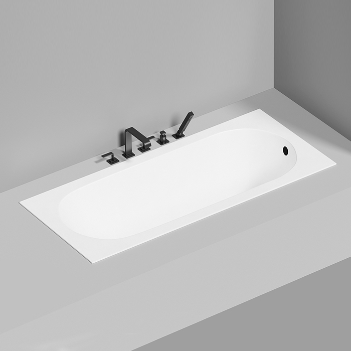 LOFO by Salini Ванна встраиваемая 170х75см, овальная чаша, материал: Solid Surface, цвет: белый матовый