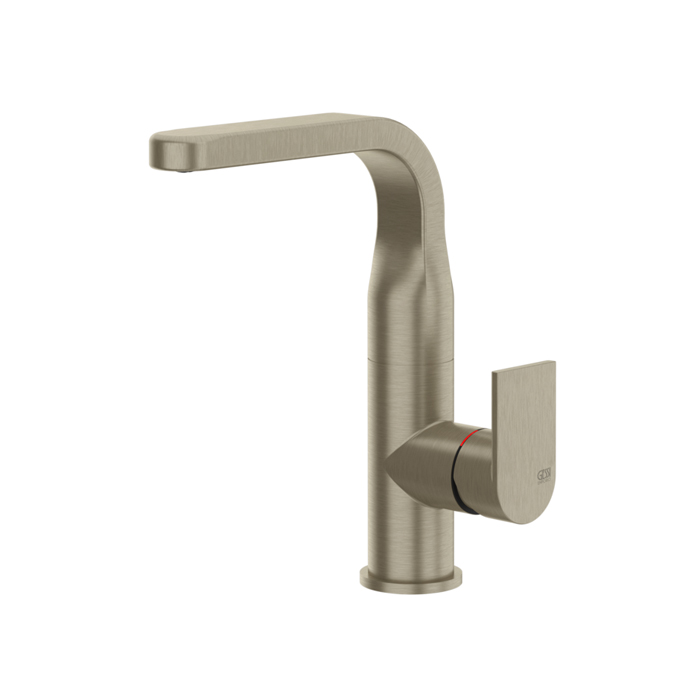 Gessi Emporio Via manzoni Смеситель для раковины, на 1 отв, цвет: Finox Brushed Nickel