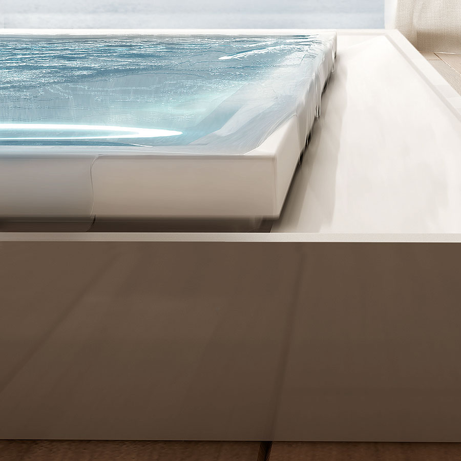 Ванна встраиваемая, Gruppo Treesse Fusion 230 230x180xh67 см, с гидромассажем с цифровой системой, системой дезинфекции  и  системой автоматической рециркулиции,  цвет: белый.