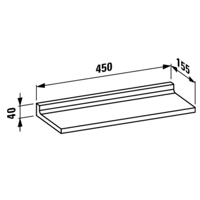 Laufen Kartell Полка 450х155мм, подвесной, цвет: синий