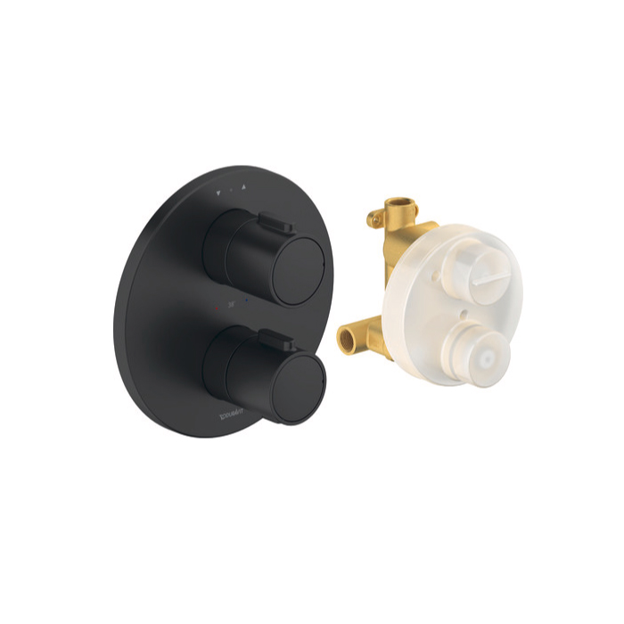 Duravit Thermostatic Смеситель для душа, настенный, термостатический, цвет: черный матовый