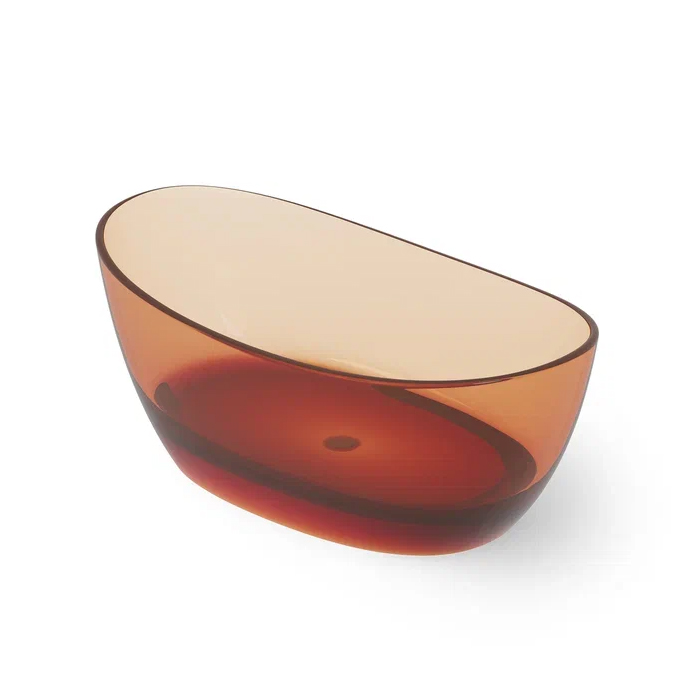 Dea Design Elegant Ванна 163x85x64см., отдельностоящая, Glasstech, прозрачная смола, цвет: Sunset R1