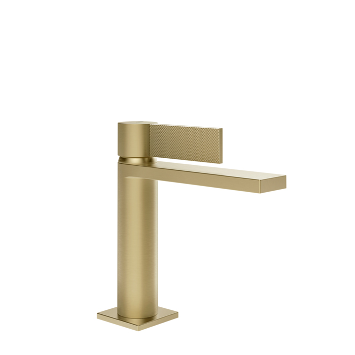 Gessi Inverso Diamantato Смеситель для раковины, 1 отв., с донным клапаном "Stop&Go", цвет: Brass Brushed PVD