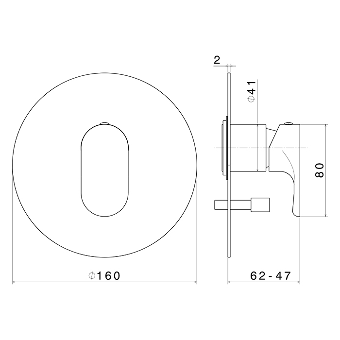 Newform Linfa II Смеситель для душа, встраиваемый, авто переключатель на 2 потока, внешняя часть, цвет: copper glossy