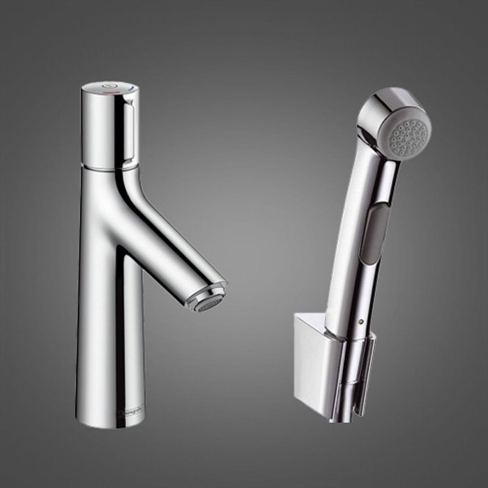 Hansgrohe Talis Select S, Смеситель для раковины с гигиеническим душем, с донным клапаном, Цвет: Хром