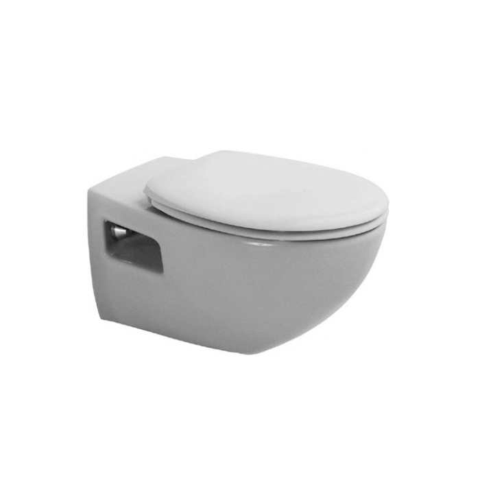 Duravit Duraplus Сиденье для унитаза, с микролифтом, цвет: сталь/белый глянцевый