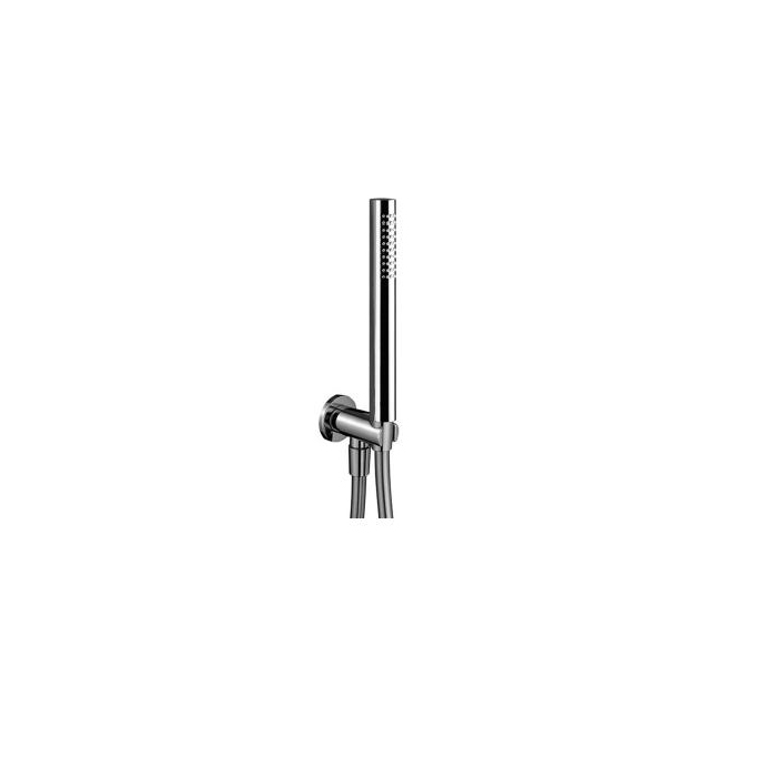 Fantini Milano Душевой набор: вывод воды на 1/2”, шланг 150 см, ручная лейка FIT, держатель для лейки, цвет: хром