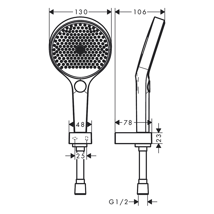 Hansgrohe Rainfinity Душевой набор (ручной душ 130мм, 3jet, держатель, шланг 1600мм), цвет: хром