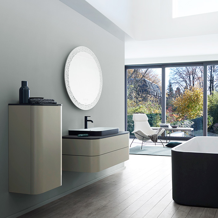 Duravit Happy D.2 Plus Зеркало с подсветкой organic, круглое 70x70x4.7см, сенсорное управление