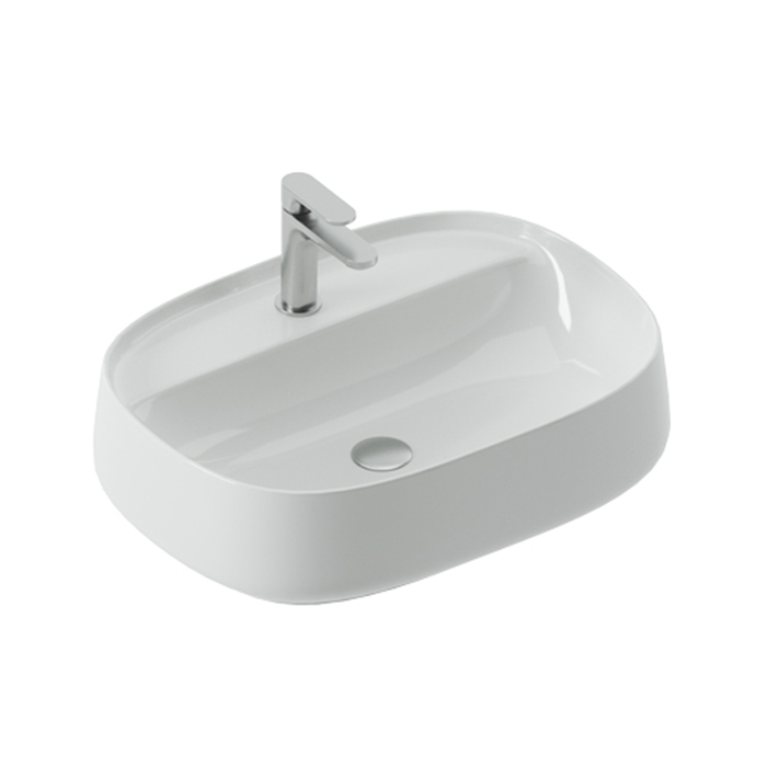 Artceram Whisky 60 Раковина накладная 60х45см., с 1 отв., покрытие saniglaze, цвет: белый