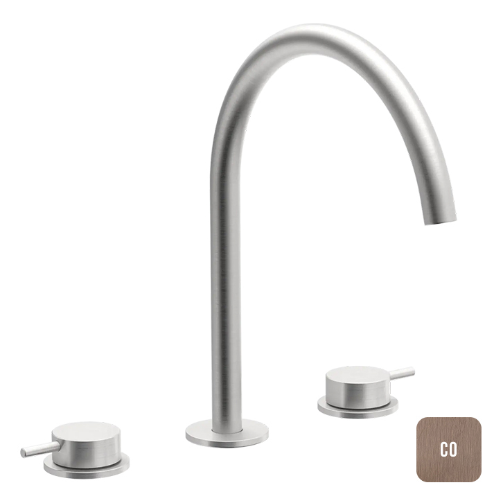 Almar Still Смеситель для раковины, на 3 отв., без донного клапана, цвет: PVD Brushed Copper