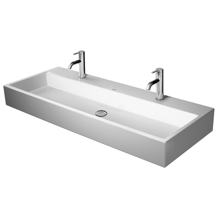 Duravit Vero Air Раковина накладная 120х47см, с 2 отв., без перелива, шлифованная, цвет: белый