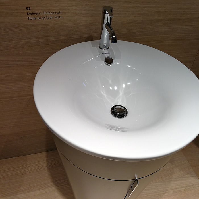 Duravit Starck 1 Тумба напольная 60x56xh82.5см, с раковиной , подсветка LED, цвет: stone grey satin matt