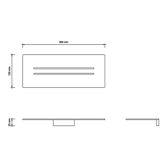 Decor Walther Mikado Полочка для душа 8.5x30x12см., подвесная, цвет: золото