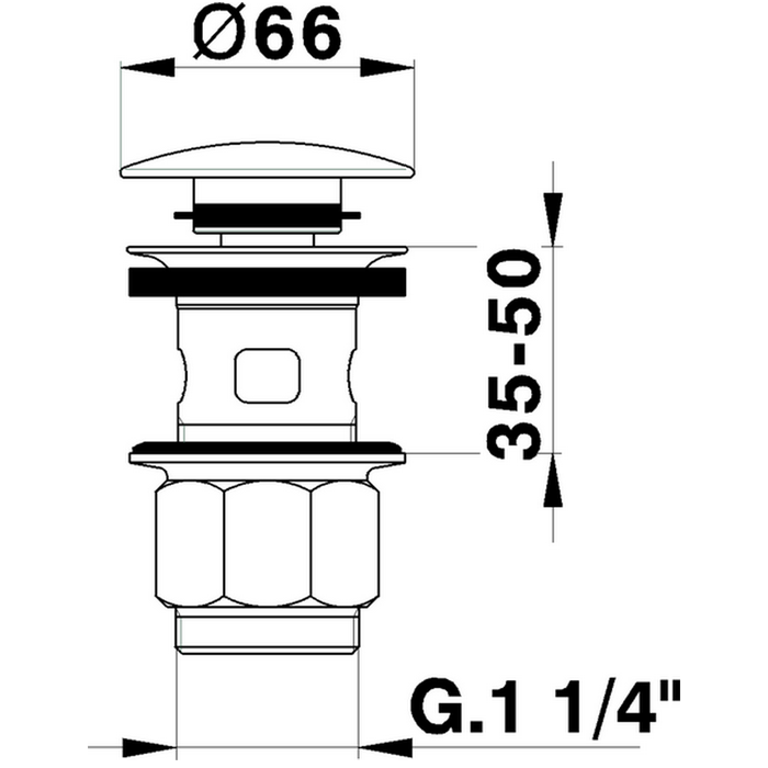 CISAL Донный клапан, ZA00162024, цвет:  золото