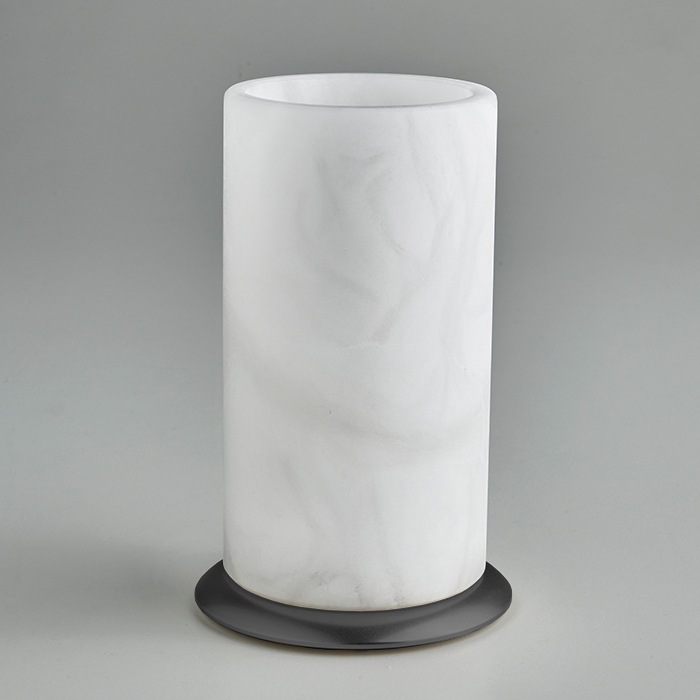 3SC Baster Round Стакан настольный, цвет: алебастр/никель черный матовый