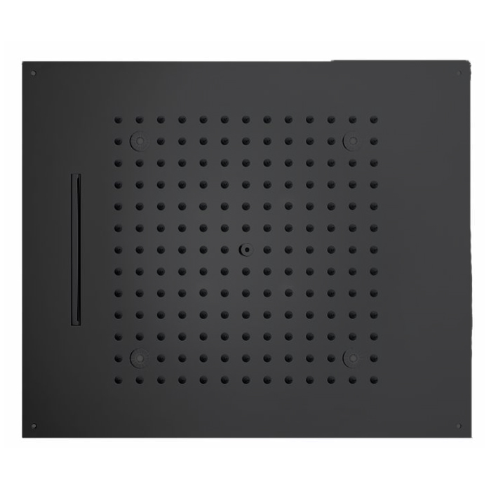 BOSSINI DREAM/2 Верхний душ 570 x 470 мм, 2 режима (дождь, каскад), с 4 LED (белый), блок питания/управления, цвет: черный матовый