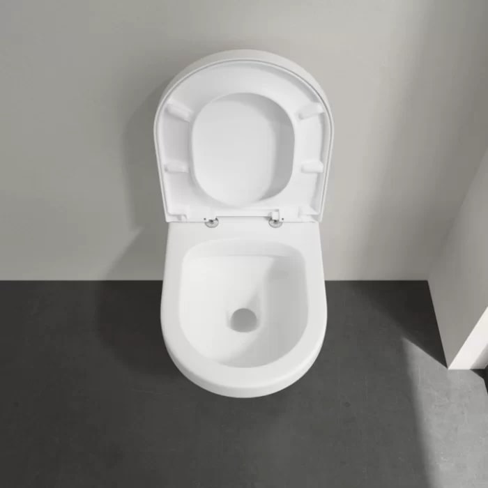 Villeroy&Boch Architectura Унитаз 37х53х33см., подвесной, безободковый, в комплекте сиденье c микролифтом, цвет: альпийский белый