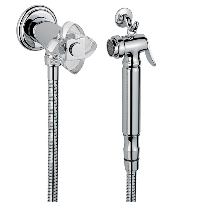 THG Pуtale de cristal clair Гигиенический душ, цвет: хром/прозрачный хрусталь