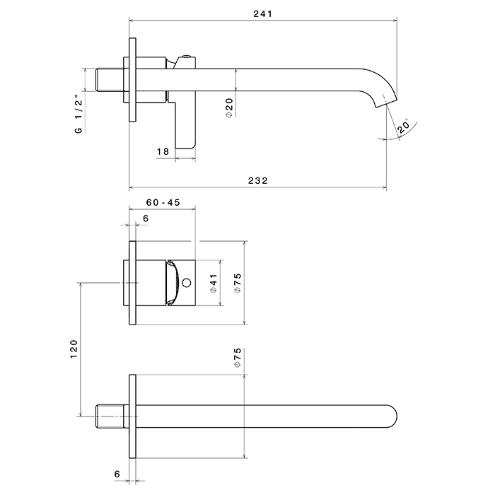 Newform Blink Chic Luxury Смеситель для раковины, встраиваемый, длинный излив, внешняя часть, цвет: PVD brushed pale gold