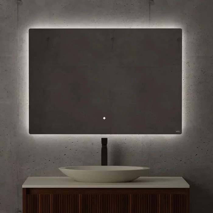 Salini Зеркало для ванны OMBRA 140х70х2.5см., с LED подсветкой, влагостойкое AGC Сrystalvision, сенс. выкл., крепления, обогрев, антизапот.