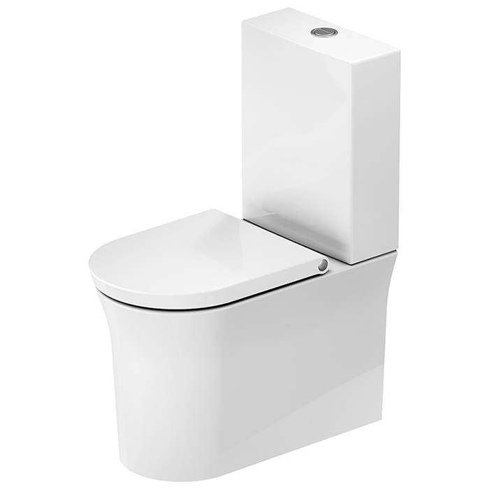 Duravit White Tulip Моноблок 37x65 см, безободковый, слив универсальный, HygieneGlaze, цвет: белый