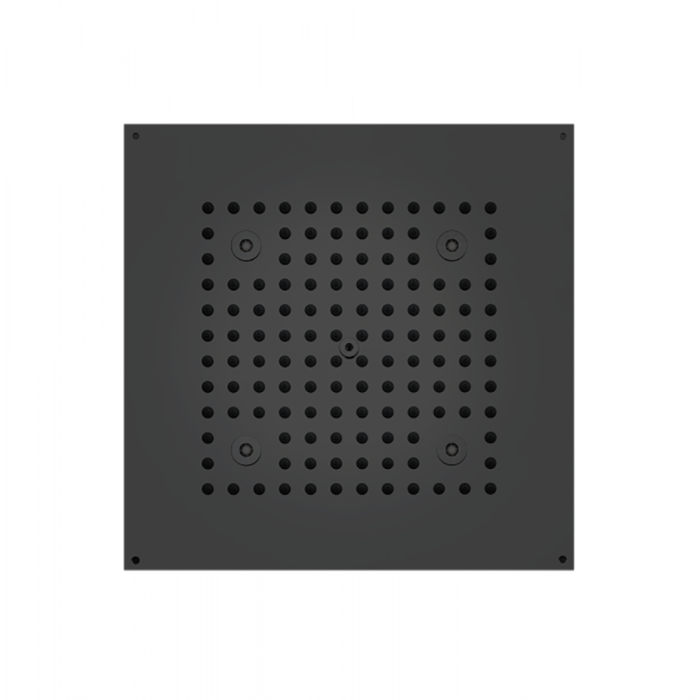 BOSSINI DREAM-CUBE Верхний душ 470 x 370 мм, с 4 LED RGB, блок питания/управления, Cromoterapia, гибкая подводка, цвет: черный матовый